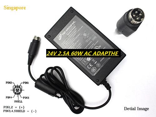 *Brand NEW*SAE65E-24V HU10142-16137 FSP 24V 2.5A 60W-4Pin AC ADAPTHE POWER Supply